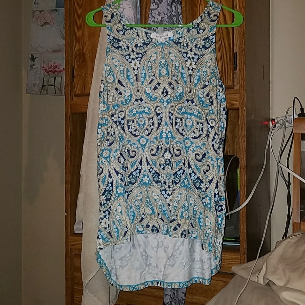 Paisley high low tank